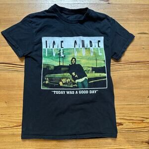 Ice Cube y2k black short sleeve cotton rapper graphic shirt SIZE S